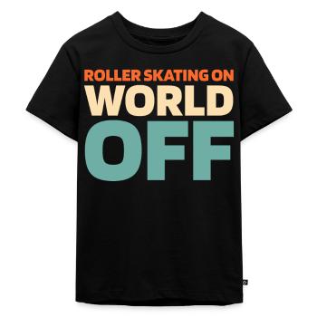 Rollschuhe Rollschuhlaufen - Kinder Premium Bio T-Shirt - Schwarz - Vorne - Mikhail (115cm)