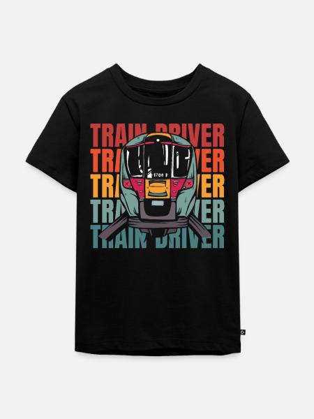 Lokführer Zugführer - Kinder Premium Bio T-Shirt - Schwarz
