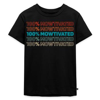 Tonte de tondeuse à gazon - T-shirt Premium bio Enfant - noir - Devant - Mikhail (115cm)