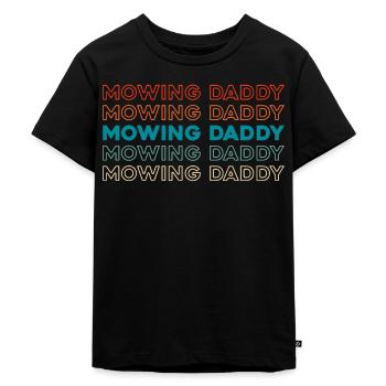 Tonte de tondeuse à gazon - T-shirt Premium bio Enfant - noir - Devant - Mikhail (115cm)