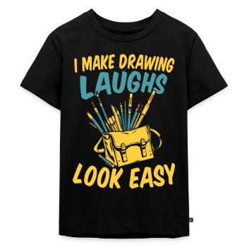 Dessinateur - T-shirt Premium bio Enfant - noir - Devant - Mikhail (115cm)