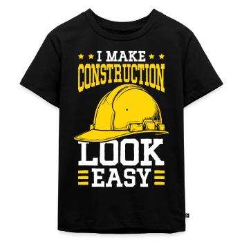 Constructeur - T-shirt Premium bio Enfant - noir - Devant - Mikhail (115cm)