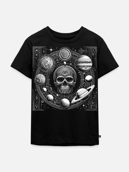Planetare Erleuchtung - Kinder Premium Bio T-Shirt - Schwarz