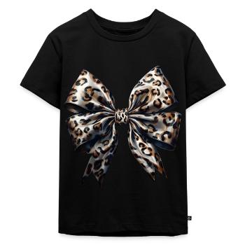 Schleife Zierde Glamour Geschenk - Kinder Premium Bio T-Shirt - Schwarz - Vorne - Mikhail (115cm)