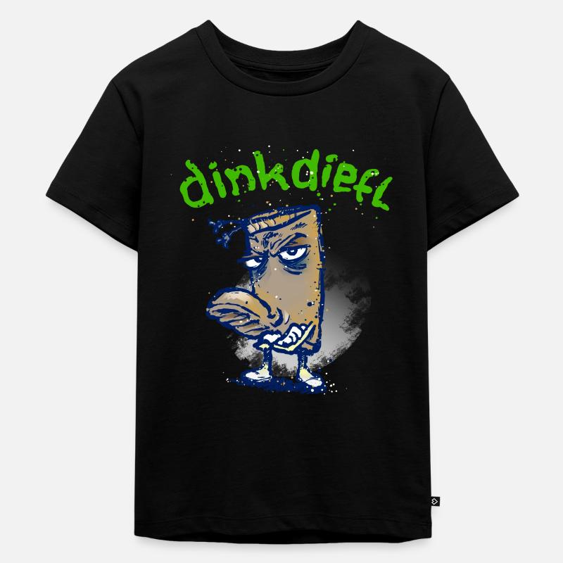 Dinkdiefl - Kinder Premium Bio T-Shirt - Schwarz