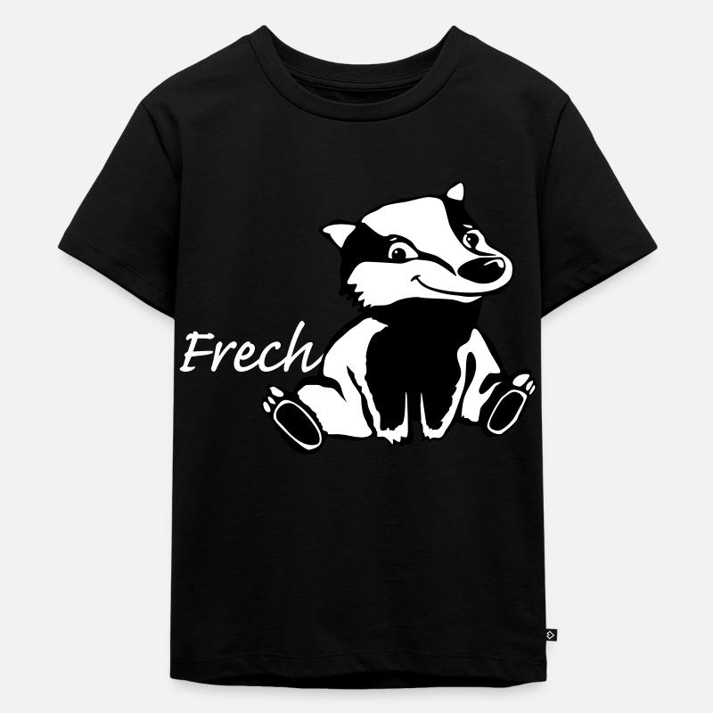 Frecher Dachs - Kinder Premium Bio T-Shirt - Schwarz