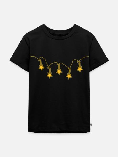 Lichterkette - V2 - Kinder Premium Bio T-Shirt - Schwarz