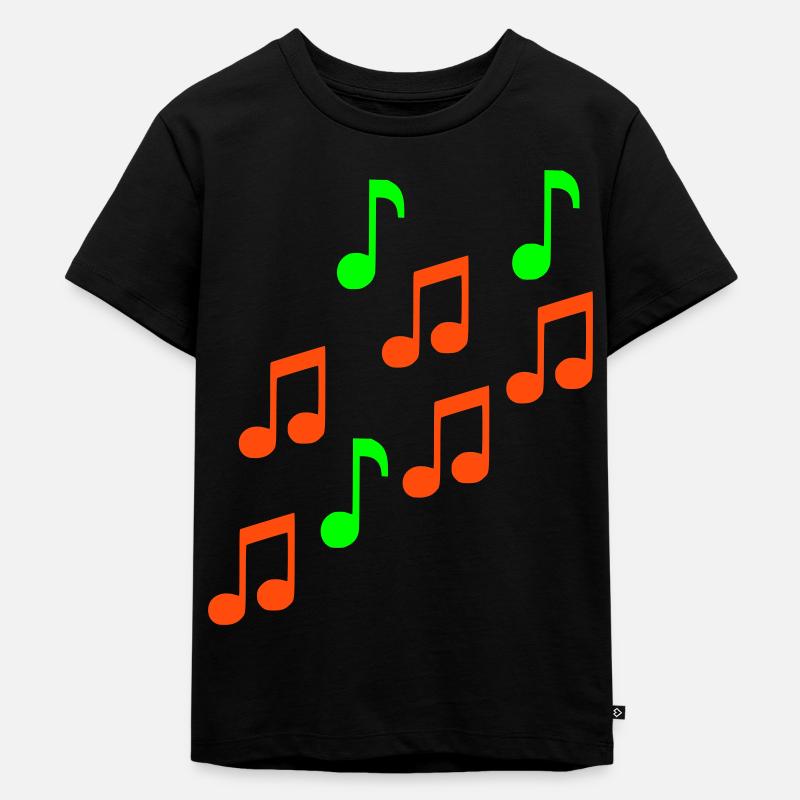 Noten - Kinder Premium Bio T-Shirt - Schwarz