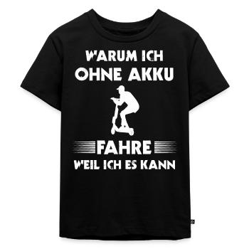 Stunt Scooter Roller E-Scooter Geschenk - Kinder Premium Bio T-Shirt - Schwarz - Vorne - Mikhail (115cm)