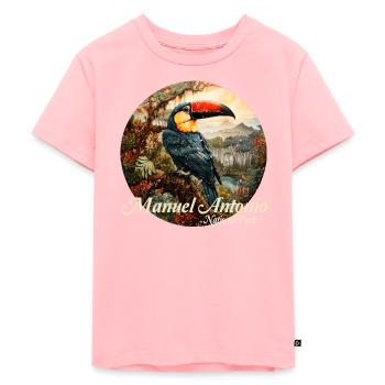 Manuel Antonio National Park retro style - Kids Premium Organic T-Shirt - rose - Front - AI Model Kid Female (0cm)