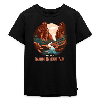 Karijini National Park - Kids Premium Organic T-Shirt - black - Front - Mikhail (115cm)