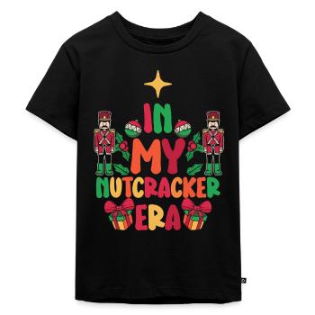 Weihnachten Xmas Spruch In My Nutcracker Era - Kinder Premium Bio T-Shirt - Schwarz - Vorne - Mikhail (115cm)