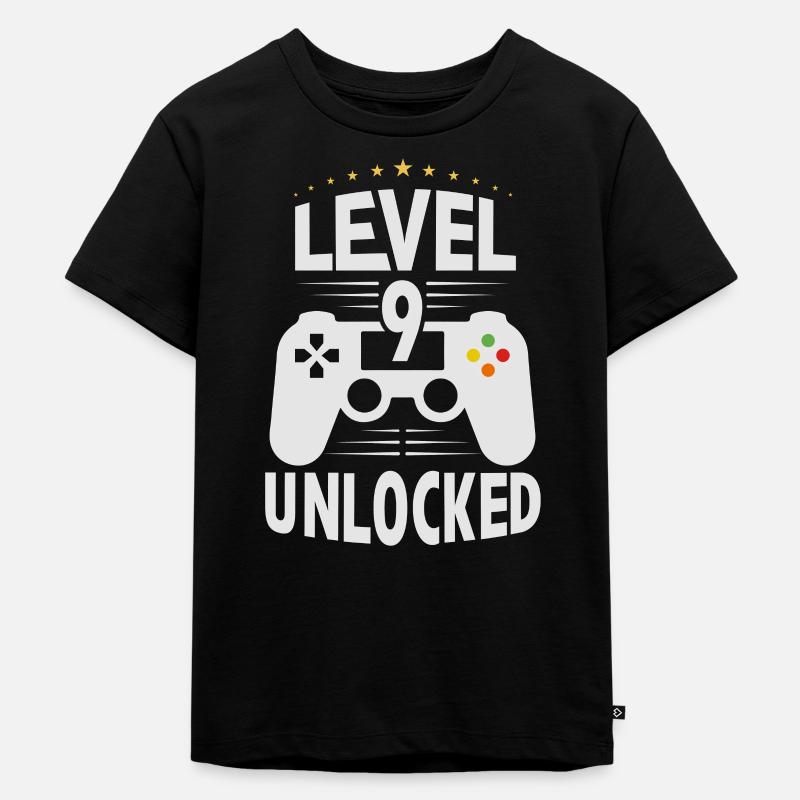 9. Geburtstag, 9 Jahre alte Geburtstagsgeschenke - Kinder Premium Bio T-Shirt - Schwarz