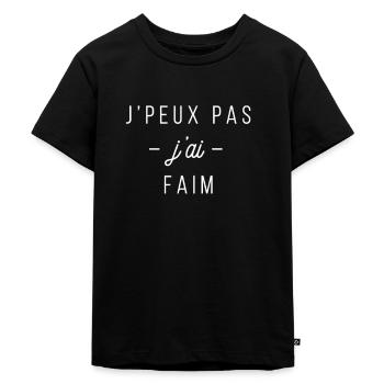 je peux pas j ai faim bouffe gourmand - T-shirt Premium bio Enfant - noir - Devant - Mikhail (115cm)