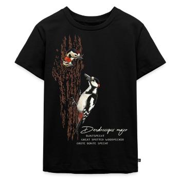 Pic tacheté avec des petits - T-shirt Premium bio Enfant - noir - Devant - Mikhail (115cm)