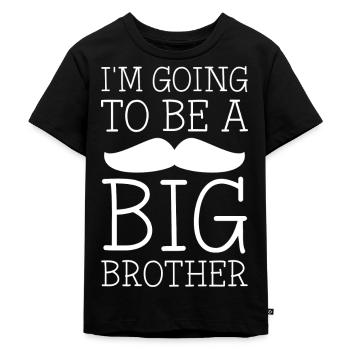 Ich werde ein großer Bruder - Kinder Premium Bio T-Shirt - Schwarz - Vorne - Mikhail (115cm)
