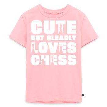 Mignon, mais aime clairement les échecs - T-shirt Premium bio Enfant - rose - Devant - AI Model Kid Female (0cm)