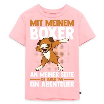 ChienBoxeur allemand - T-shirt Premium bio Enfant - rose - Devant - AI Model Kid Female (0cm)
