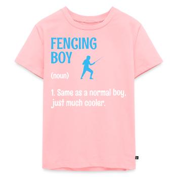 Escrime Garçon Identique À Un Garçon Normal Juste Beaucoup Plus Cool - T-shirt Premium bio Enfant - rose - Devant - AI Model Kid Female (0cm)