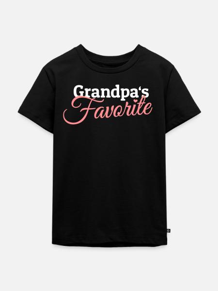 Grandpas Favorite - Kinder Premium Bio T-Shirt - Schwarz