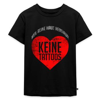 No tattoo Pure skin - Kids Premium Organic T-Shirt - black - Front - Mikhail (115cm)