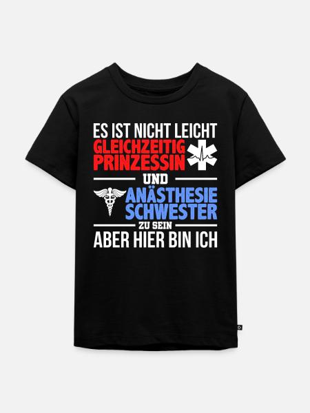 Anästhesie Pflegekraft Krankenpflege Geschenk - Kinder Premium Bio T-Shirt - Schwarz