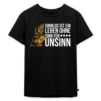 Philosophie Philosoph Philosophen Geschenk - Kinder Premium Bio T-Shirt - Schwarz - Vorne - Mikhail (115cm)