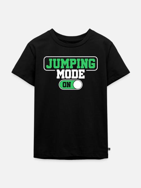 Trampolin Gymnastik Turnen Trampoline - Kinder Premium Bio T-Shirt - Schwarz