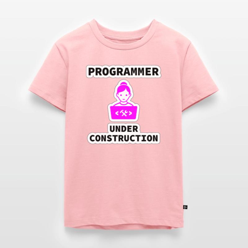 Girl Programmer Under Construction, Programming Kids Premium Organic T-Shirt
