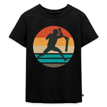Trottinette scooter freestyle stylé sunset ado - T-shirt Premium bio Enfant - noir - Devant - Mikhail (115cm)