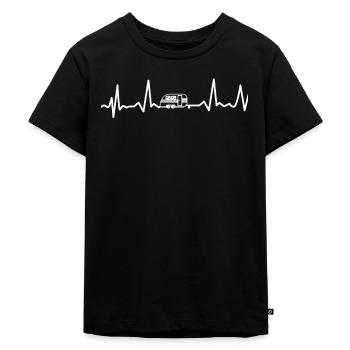 Camper - Campen - Kinder Premium Bio T-Shirt - Schwarz - Vorne - Mikhail (115cm)