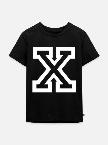 Buchstabe X - Kinder Premium Bio T-Shirt - Schwarz