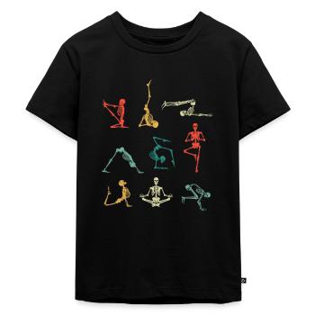 Funny Halloween Party Meditator Fan Scary Yoga - Kids Premium Organic T-Shirt - black - Front - Mikhail (115cm)