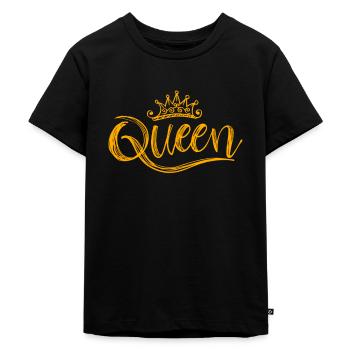 The Queen Crown - Kids Premium Organic T-Shirt - black - Front - Mikhail (115cm)