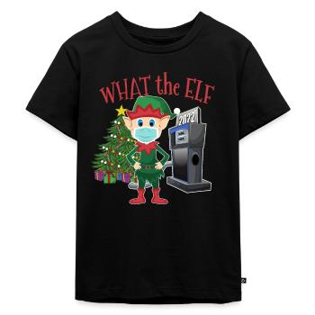 Ce que l’Elfe - Elfe avec masque et pompe à essence - T-shirt Premium bio Enfant - noir - Devant - Mikhail (115cm)