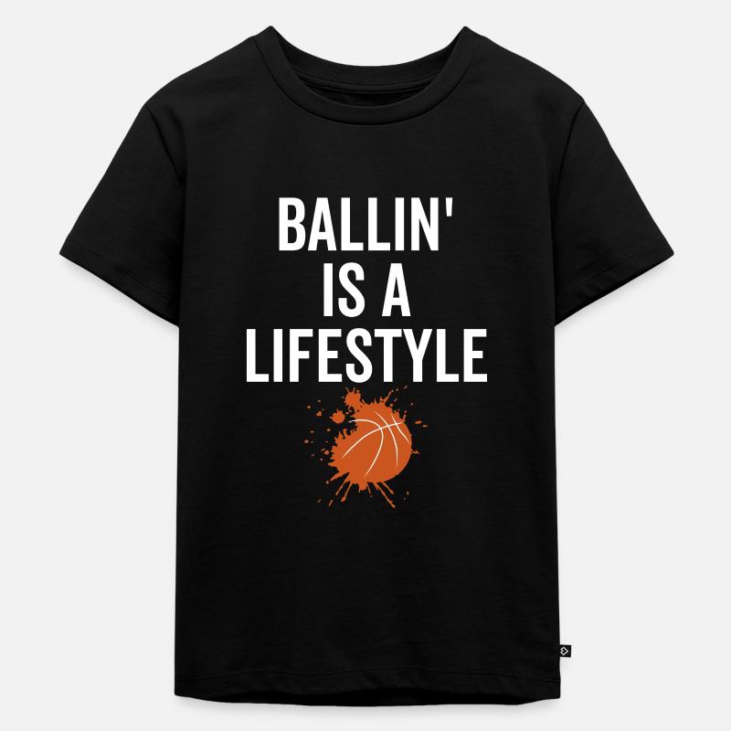 Ballin ist ein Lebensstil - Kinder Premium Bio T-Shirt - Schwarz