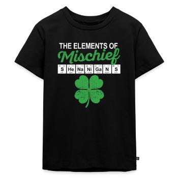 Funny Chemistry Irish Nonsense Periodic Table - Kids Premium Organic T-Shirt - black - Front - Mikhail (115cm)