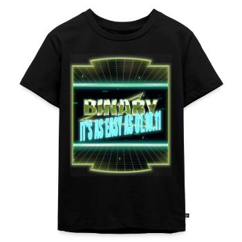 hacking computer equestrian geek fingers computer - Kinder Premium Bio T-Shirt - Schwarz - Vorne - Mikhail (115cm)