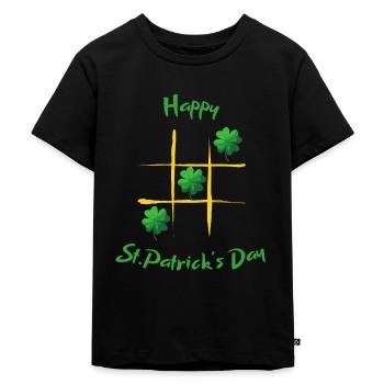 Membre chanceux de la Saint-Patrick - T-shirt Premium bio Enfant - noir - Devant - Mikhail (115cm)
