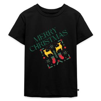 Merry Christmas Oldy | XMAS - Kids Premium Organic T-Shirt - black - Front - Mikhail (115cm)