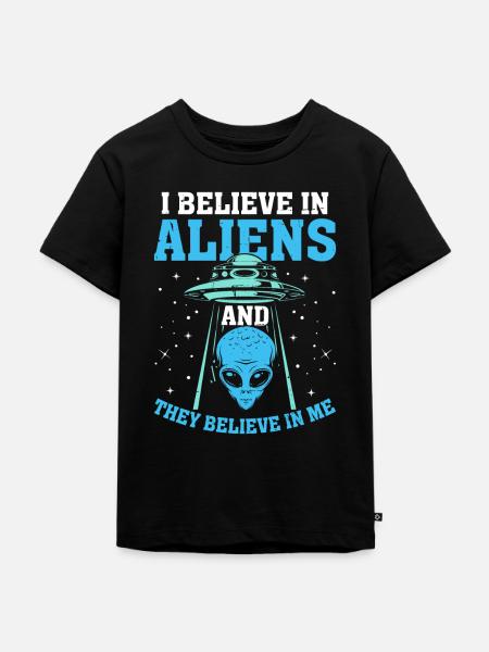 Aliens & Ufos - Kinder Premium Bio T-Shirt - Schwarz