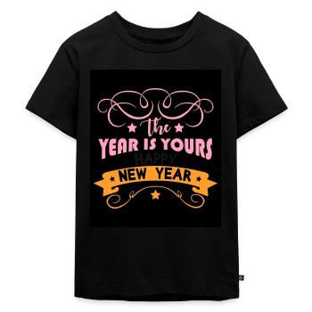 Nouvel An 9 - T-shirt Premium bio Enfant - noir - Devant - Mikhail (115cm)