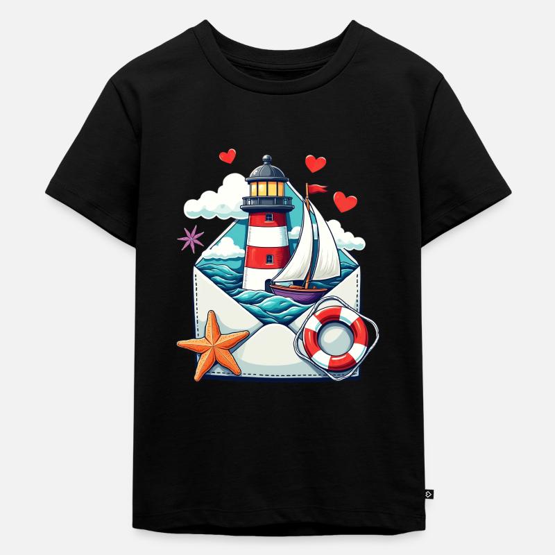 maritime Post - Kinder Premium Bio T-Shirt - Schwarz