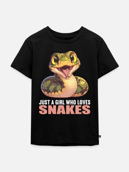 Schlangen Schlange - Kinder Premium Bio T-Shirt - Schwarz