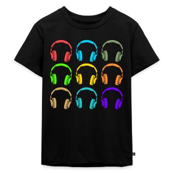 Dj - Kinder Premium Bio T-Shirt - Schwarz - Vorne - Mikhail (115cm)