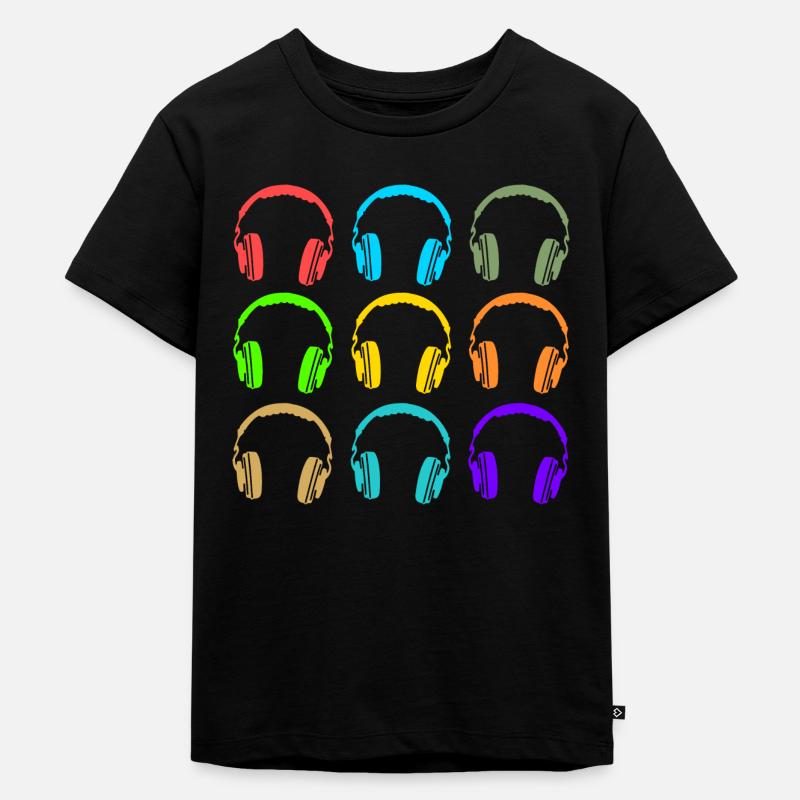 Dj - Kinder Premium Bio T-Shirt - Schwarz
