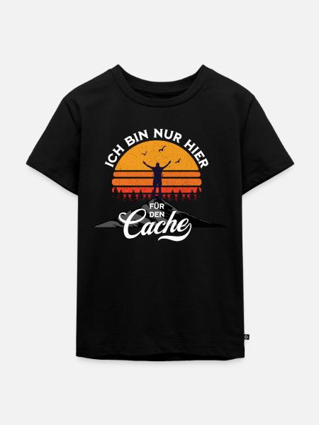 Geocaching - Hier Für Den Cache - Kinder Premium Bio T-Shirt - Schwarz