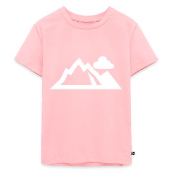 Berge Mountains Silhouette - Kids Premium Organic T-Shirt - rose - Front - AI Model Kid Female (0cm)
