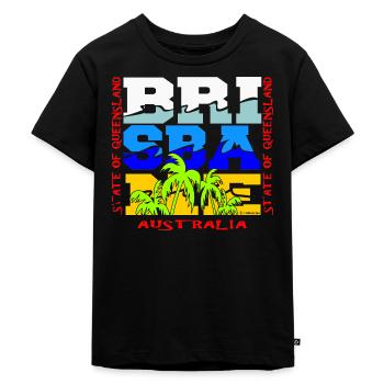 Brisbane State of Queensland - Australia - Kids Premium Organic T-Shirt - black - Front - Mikhail (115cm)
