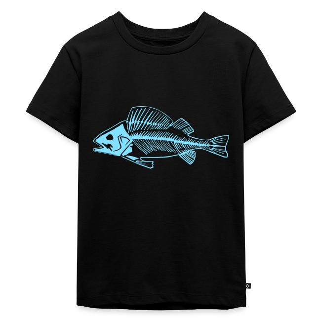 Blauer Barsche, blaue Fischgräten T-Shirt